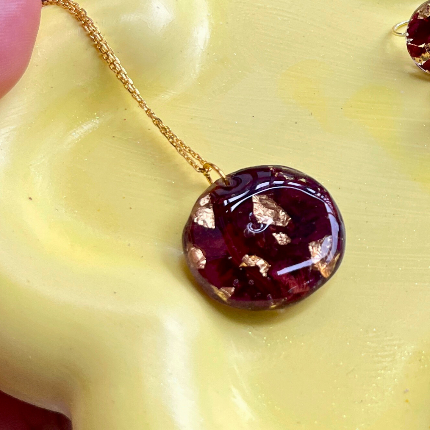 Rose Necklace and Earrings set