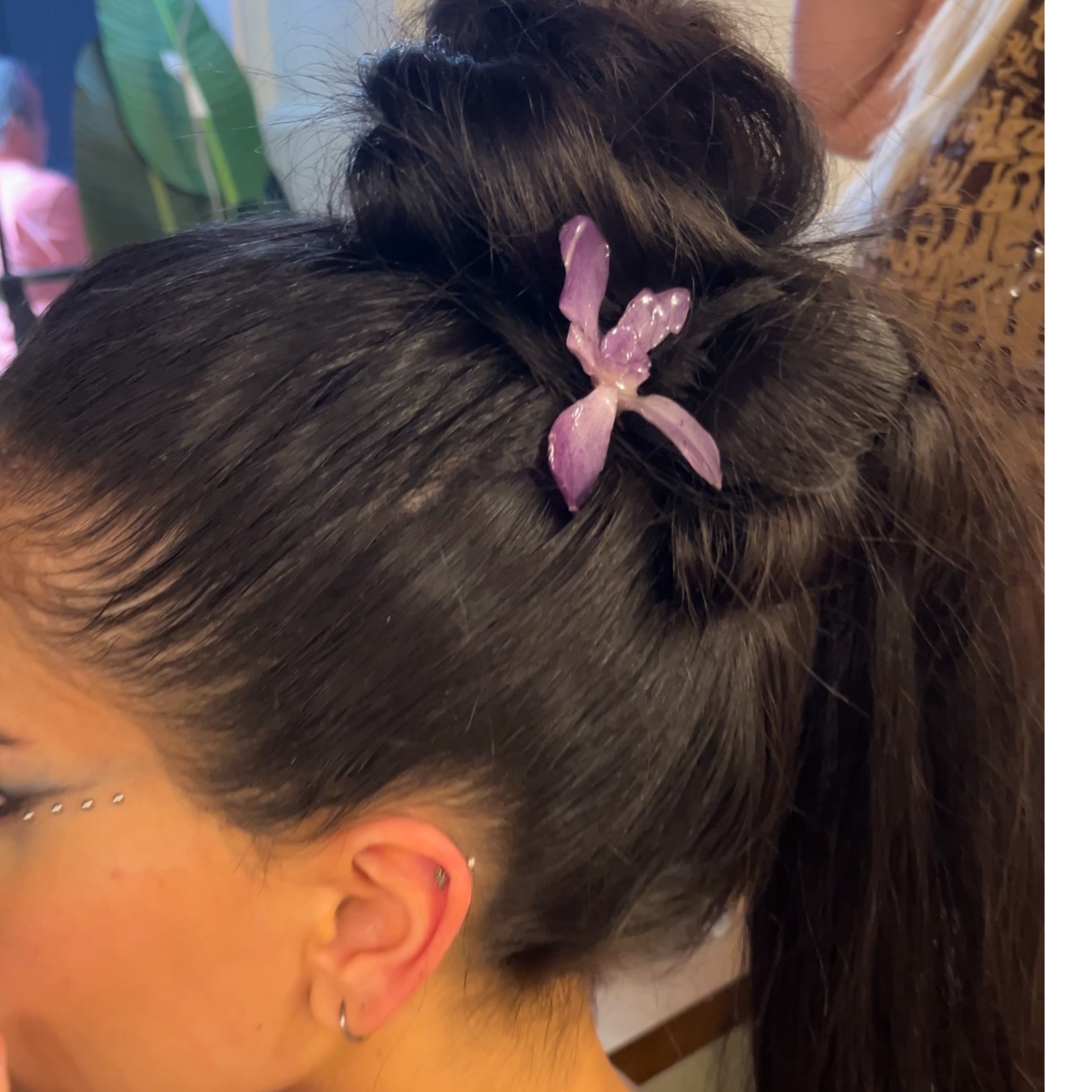 Real Orchid hair pin