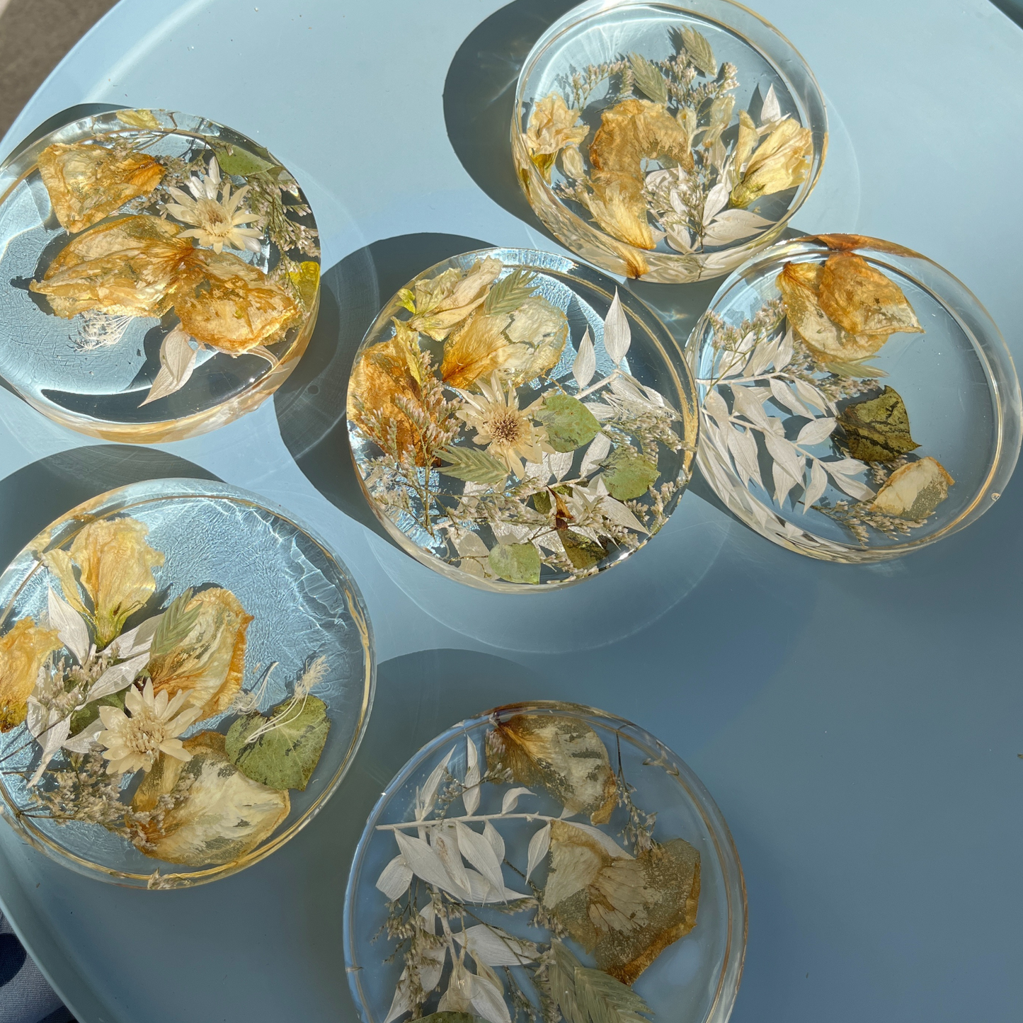 Resin wedding coasters - Set of 4