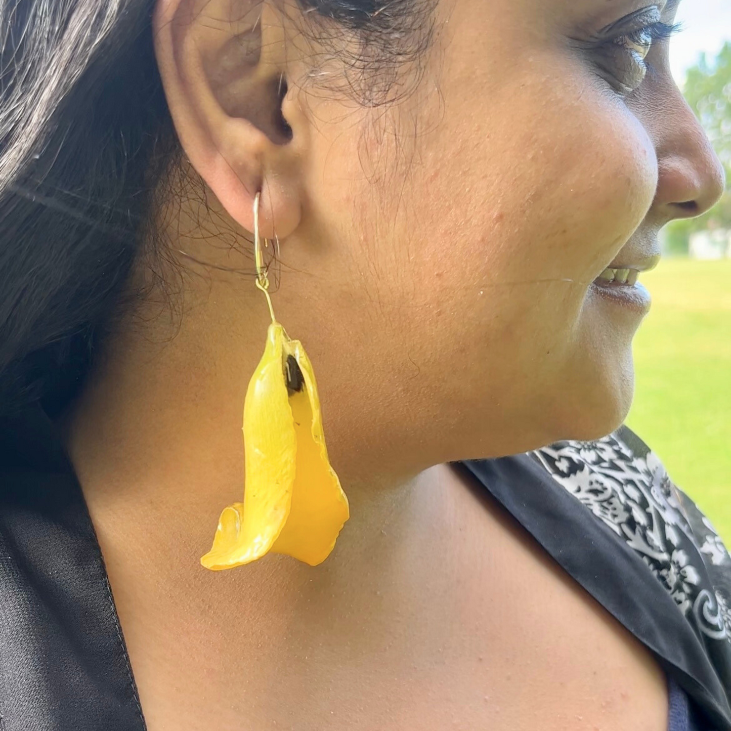 Real Calla Lily Flower Earring