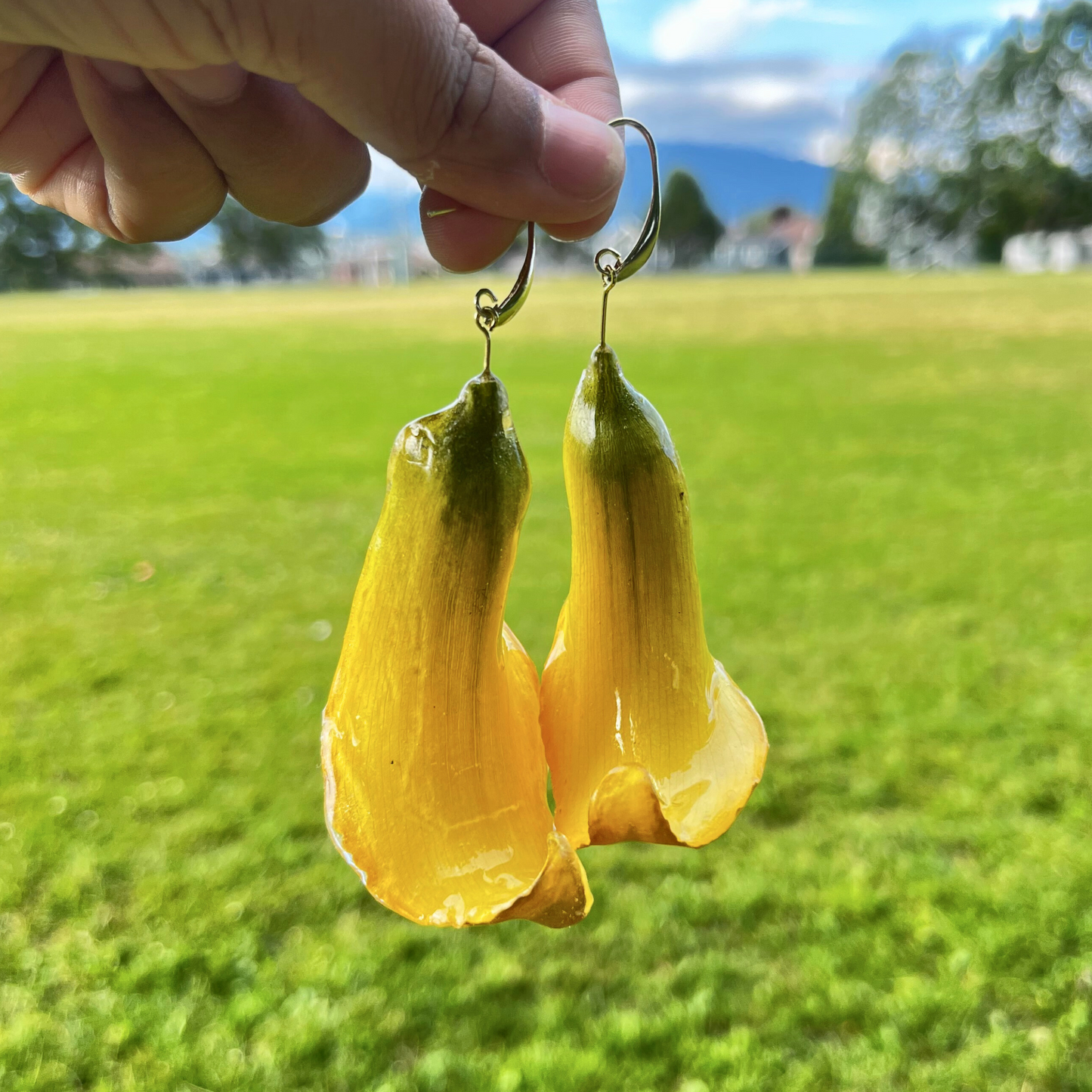 Real Calla Lily Flower Earring