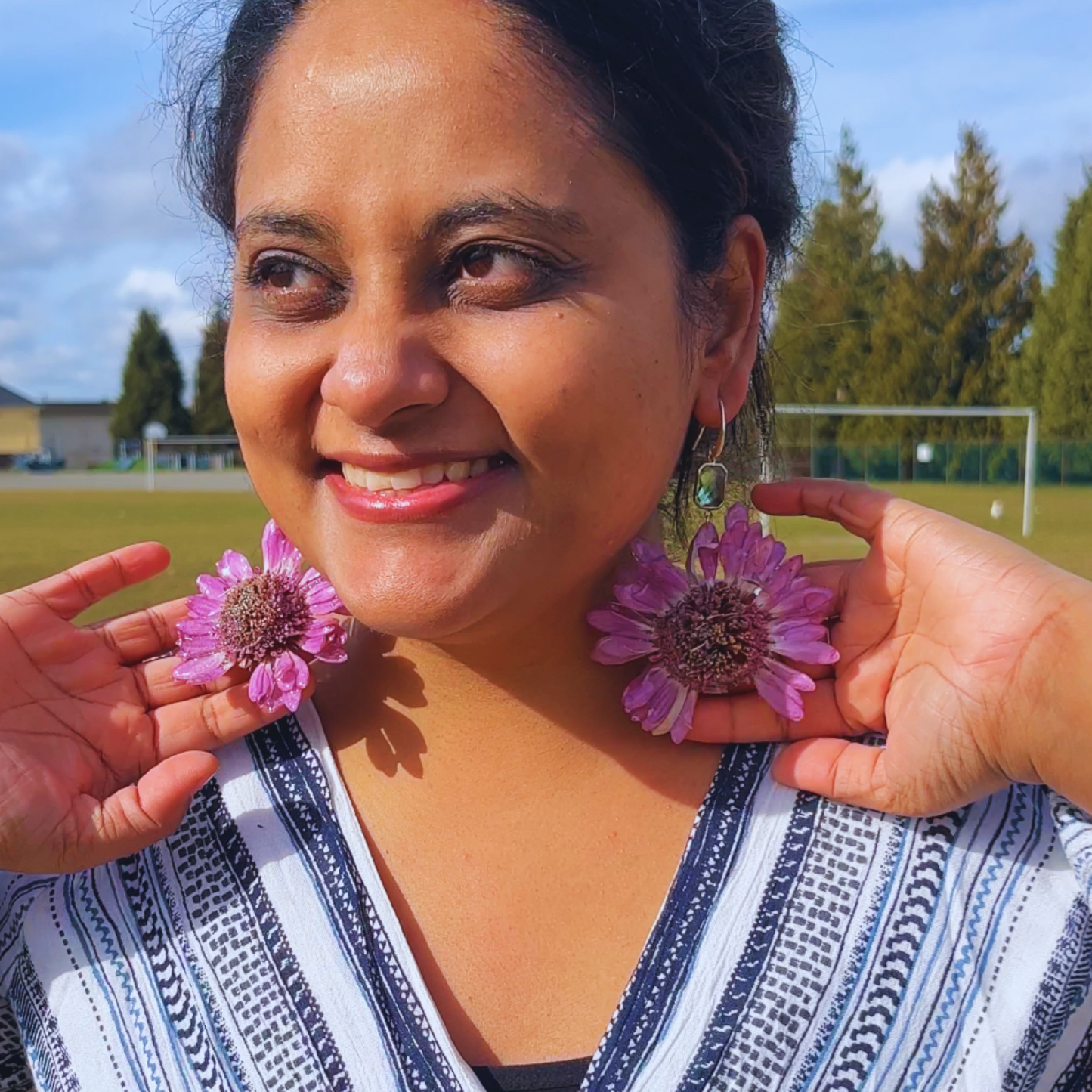Real Gerbera Earrings