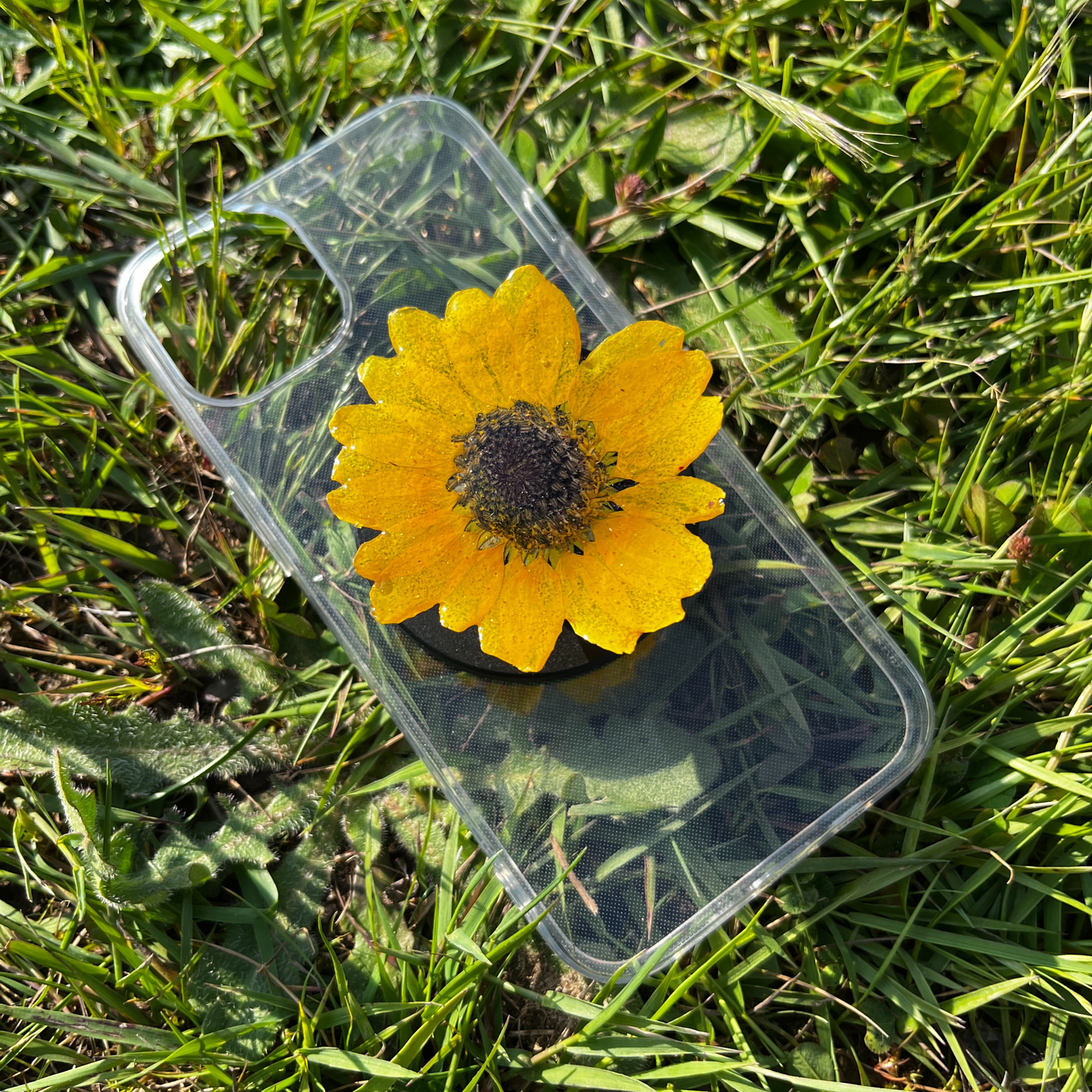 Real Sunflower Phone Grip Holder - Pop Socket